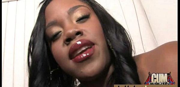  Ebony gets fucked in all holes by a group of white dudes 20